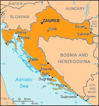 Map of Croatia | Kaart van Kroati