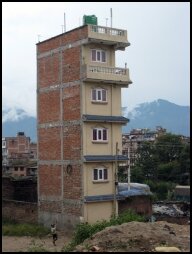 Smal huis in Kathmandu