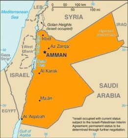 Map Jordan - Kaart Jordani